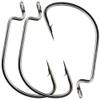 100pc 2X High Carbon Steel Offset Worm Hook Sport Circle Saltwater Fishing Hooks (4/0) view 4