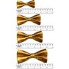 Unotux Formal Father's Gift Wedding Suits Baby Boy Kid Men Satin Gold Bow Tie SM-XL (XL (5" Across x 2.75" Height)) view 1