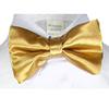 Unotux Formal Father's Gift Wedding Suits Baby Boy Kid Men Satin Gold Bow Tie SM-XL (XL (5" Across x 2.75" Height)) view 3