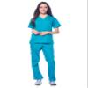 Dagacci Medical Uniform Womens Medical Scrub Set Shirt Top and Pant, Teal_green, Small, Short Sleeve view 2