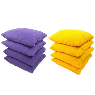 Get Outside Games 8 Classic Series Cornhole Bags All Weather/Weather Resistant (Purple & Yellow)