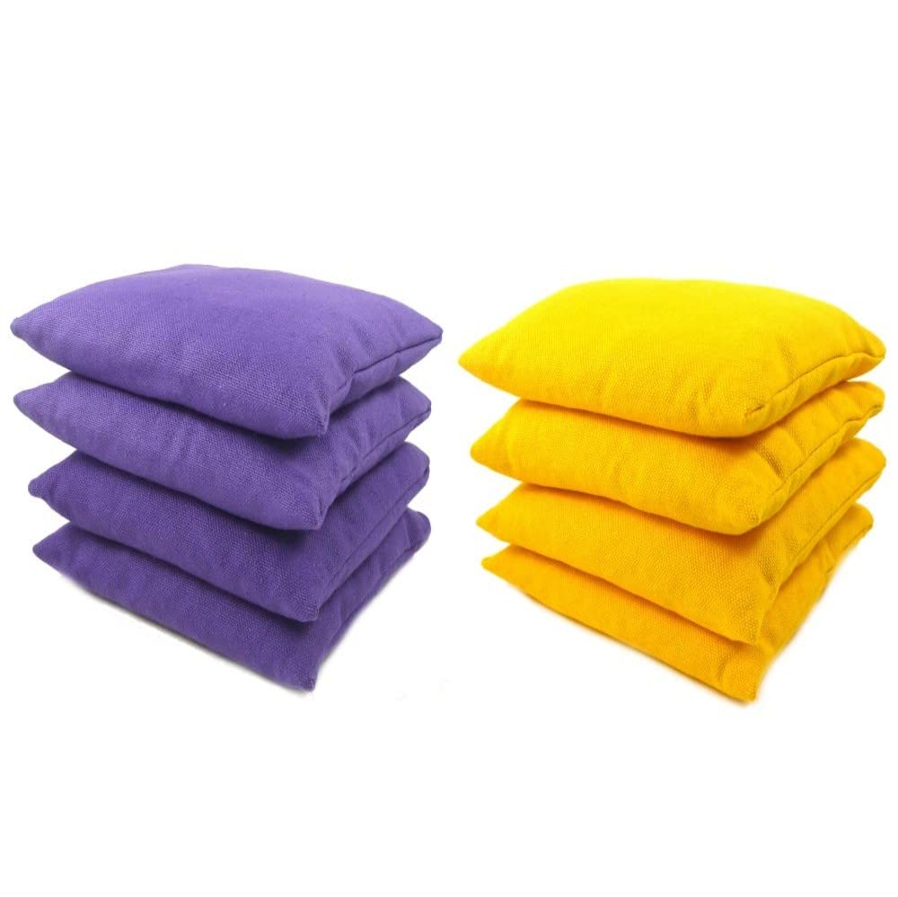 Get Outside Games 8 Classic Series Cornhole Bags  All Weather/Weather Resistant (Purple & Yellow)