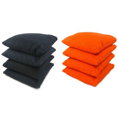 Get Outside Games 8 Classic Series Cornhole Bags All Weather/Weather Resistant (Black & Orange)