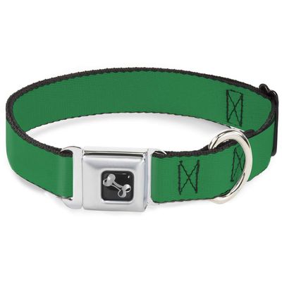 Dog Collar Seatbelt Buckle St Paddy Green 18 to 32 Inches 1.5 Inch Wide