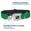 Dog Collar Seatbelt Buckle St Paddy Green 18 to 32 Inches 1.5 Inch Wide view 4