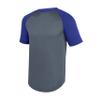 Augusta Sportswear Youth Wicking Short Sleeve Baseball Jersey Graphite/Purple L view 1