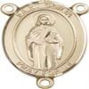 14K Gold Filled Saint Odilia Rosary Centerpiece Medal, 3/4 Inch view 1
