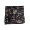 Holy Land Market Womens Gold Model III Christian Prayer Shawl/Head Scarf - Biblical Head Shawls and Cover - 10 Commandments (60 x 20 in) - Black Color view 1
