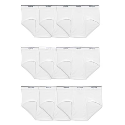 Fruit of the Loom mens Tag-free Cotton Briefs, 9 Pack - White, Large US