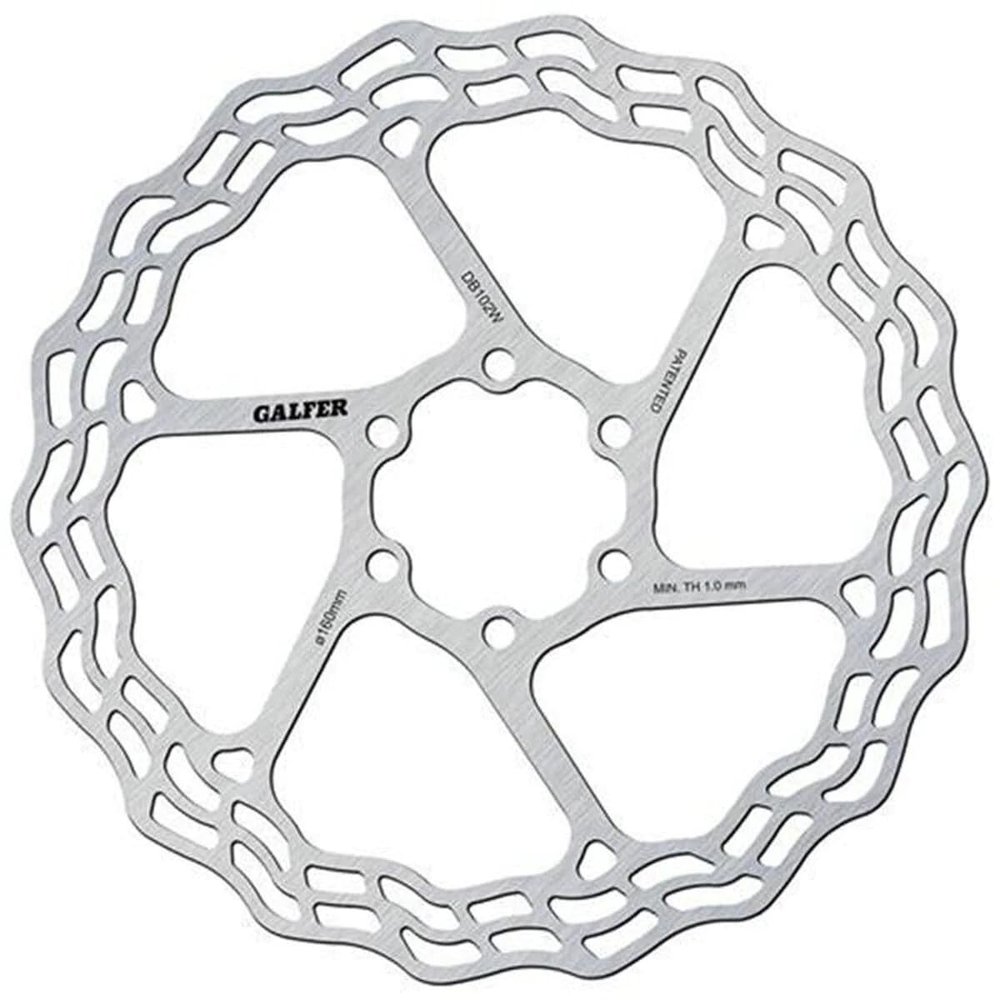 Galfer Drive Wave Route Brake Disc for Bicycle, Silver, 160 mm