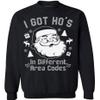 Awkwardstyles I Got Hos In Different Area Codes Sweater Ugly Christmas Crewneck 5XL Black