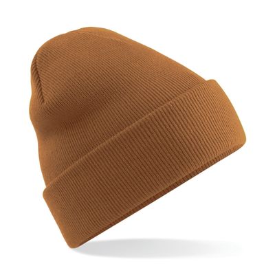 Beechfield Soft Feel Knitted Winter Hat (One Size) (Caramel)