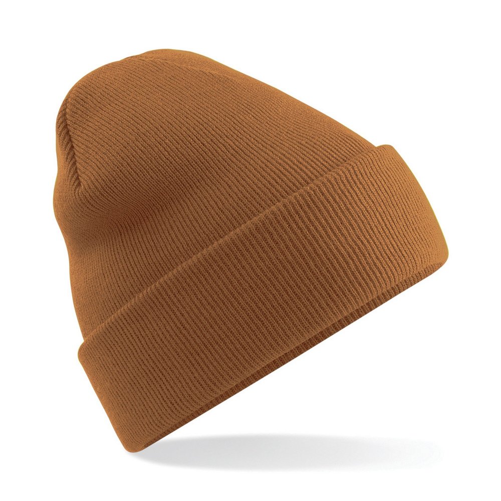 Beechfield Soft Feel Knitted Winter Hat (One Size) (Caramel)