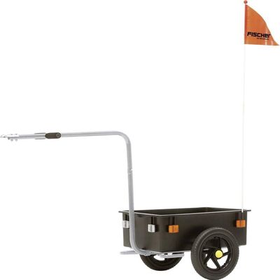FISCHER Tour Cargo Trailer for All Standard Bicycles from 26-28 Inches, Load Capacity 31 kg, Black
