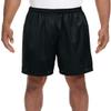 Adult Medium Black 7" Poly Mesh Moisture Wicking Athletic Shorts view 1