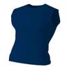 A4 Sportswear Navy Blue Adult 2XL Muscle Tee No Sleeve Tank High Performance Compression Moisture Wicking Shirt view 1