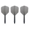 Condor Zero Stress Flight System - Small Clear Black - Dart Flights Medium