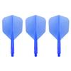 Condor Zero Stress Flight System - Small Clear Blue - Dart Flights Short