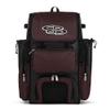 Boombah Superpack Bat Pack -Backpack Version (no wheels) - Holds up to 4 Bats - Black/Maroon - For Baseball or Softball view 1