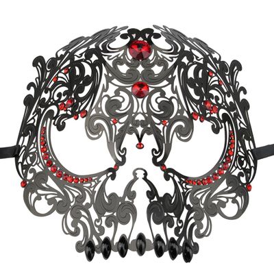 Coddsmz Halloween Masquerade Masks Full Face Mardi Gras Party Costume Mask Christmas Masks Metal Mask with Rhinestone