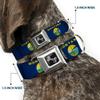 Dog Collar Seatbelt Buckle Montana Flags 13 to 18 Inches 1.5 Inch Wide view 2