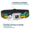 Dog Collar Seatbelt Buckle St Pats Rainbow Coins 11 to 17 Inches 1.0 Inch Wide view 4