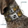 Dog Collar Seatbelt Buckle Snake Skin Close Up 11 to 17 Inches 1.0 Inch Wide view 2