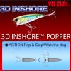 Duel Yo-Zuri R1210-GHCS 3D Inshore Popper, Color, Chartreuse, 70mm 2-3/4' view 4