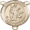 14K Gold Filled Saint Hubert of Liege Rosary Centerpiece Medal, 3/4 Inch view 1