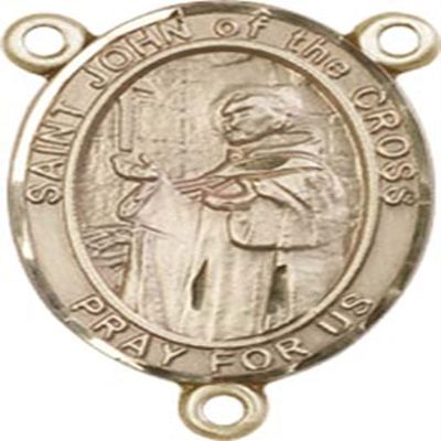 14K Gold Filled Saint John of The Cross Rosary Centerpiece Medal, 3/4 Inch