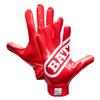 Battle Sports Double Threat Wide Receiver Football Gloves with Ultra Stick Tacky Grip Palm, Secure Fit Breathable Material & Superior Ball Control - Red, Youth Small view 1