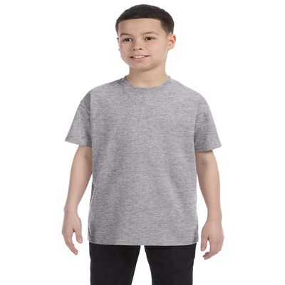 Gildan Big Boys Heavy Taped Neck Comfort Jersey T-Shirt, Sport Grey, M