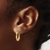 14k Yellow Gold Hollow Oval Hoop Earrings view 3