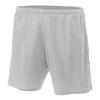 Adult Small Silver 9" Poly Mesh Moisture Wicking Athletic Shorts view 1