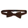 K. Alexander Solid Brown Bow Tie Men's Satin Pre-tied Formal Tuxedo Bow with Adjustable Band view 2