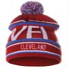 American Cities Cleveland Over Sized City Letters Pom Pom Knit Hat Cap Beanie view 1