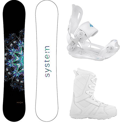 System Package MTNW Women's Snowboard-144 cm Lux Bindings-Siren Lux Women's Snowboard Boots-10