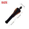 Andux 2 Pack Long Neck Golf Hybrid Club Head Covers Dial No. Tag CTMT-01 Black/Orange view 2