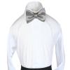 Classic Party Formal Tuxedo Suits Baby Boy Kid Men Satin Colors Bow Tie SM-XL (Small (New Born - 4 Years), Silver) view 4