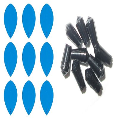 3 Sets of Ruthless R4X (Standard/Slim/Pear/Kite) Dart Flights Plus 3 Sets of Black Nylon Dart Flight Protectors (Blue Pear)