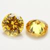 100PCS Size 5.5mm 5A Round Machine Cut Golden Yellow Color Cubic Zirconia Stone Loose CZ Stones (5.5mm 100pcs) view 2