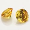 100PCS Size 5.5mm 5A Round Machine Cut Golden Yellow Color Cubic Zirconia Stone Loose CZ Stones (5.5mm 100pcs) view 4