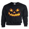 ALLNTRENDS Adult Crewneck Angry Pumpkin Face Halloween Costume Top Idea (L, Black) view 1