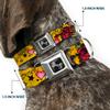 Dog Collar Seatbelt Buckle Dad Dad Yellow 16 to 23 Inches 1.5 Inch Wide view 2