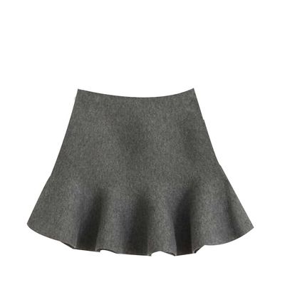 Littleladybug Girls' Knitting Skirt with Flounces(Gray,2-3T)