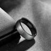 TRUMIUM 6mm Black Grey Tungsten Carbide Rings for Men Women Brushed Dome Wedding Band Size 5.5 view 2
