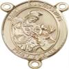 14K Gold Filled Saint Eustachius Rosary Centerpiece Medal, 3/4 Inch view 1