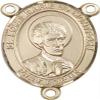 14K Gold Filled Saint Louis Marie De Montfort Rosary Centerpiece Medal, 3/4 Inch view 1