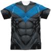 BATMAN Nightwing Blue Costume All-Over Front/Back T-Shirt, XX-Large view 1