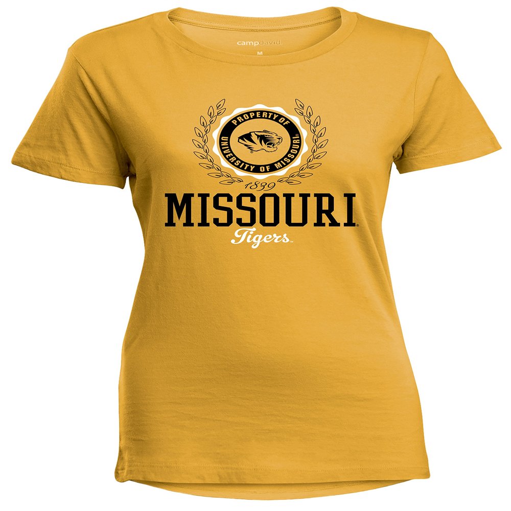 NCAA Missouri Tigers Women's Perfect Crewneck Tee, Small, Marigold